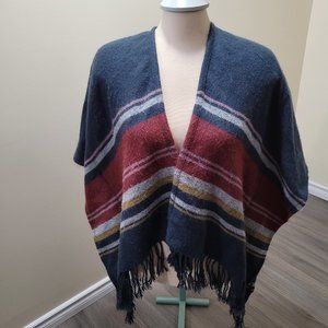 dark blue with striped aztec pattern shrug